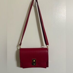 Figus Designer Italian Red Leather Crossbody/shoulder bag